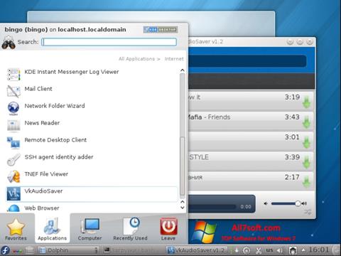 Képernyőkép VkAudioSaver Windows 7