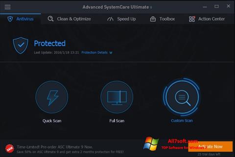 Képernyőkép Advanced SystemCare Windows 7