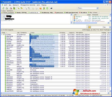 Képernyőkép FlylinkDC++ Windows 7