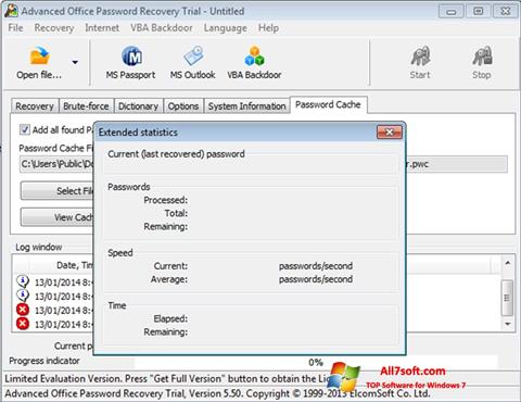 Képernyőkép Advanced Office Password Recovery Windows 7