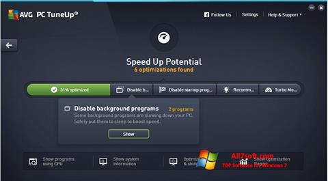 Képernyőkép AVG PC Tuneup Windows 7