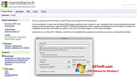 Képernyőkép NameBench Windows 7