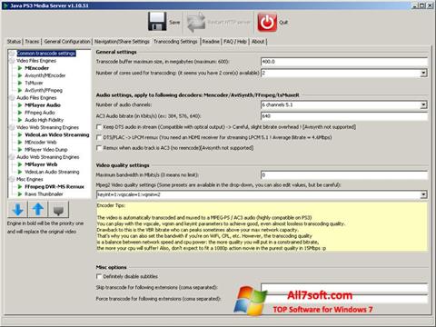 Képernyőkép PS3 Media Server Windows 7