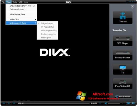 Képernyőkép DivX Player Windows 7