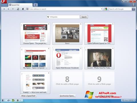 Képernyőkép Opera Windows 7