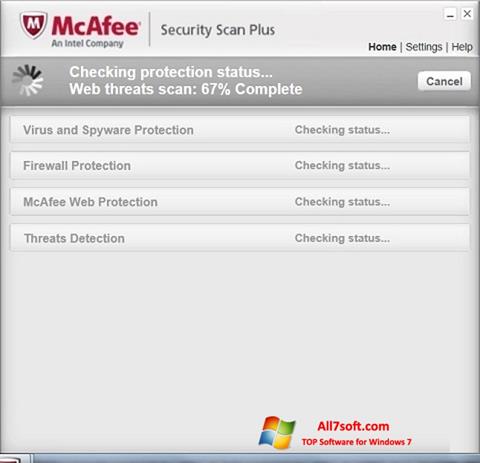 Képernyőkép McAfee Security Scan Plus Windows 7