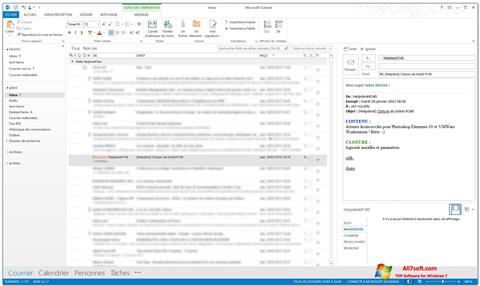 Képernyőkép Microsoft Outlook Windows 7