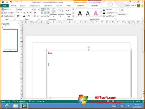 Képernyőkép Microsoft Publisher Windows 7