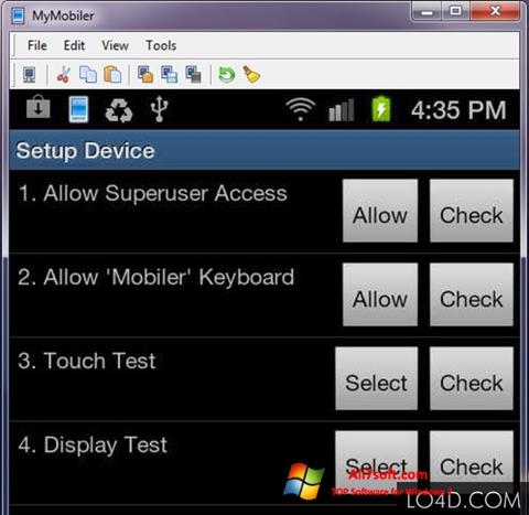 Képernyőkép MyMobiler Windows 7
