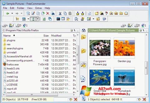 Képernyőkép FreeCommander Windows 7