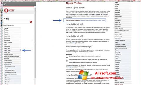 Képernyőkép Opera Turbo Windows 7