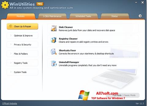 Képernyőkép WinUtilities Memory Optimizer Windows 7