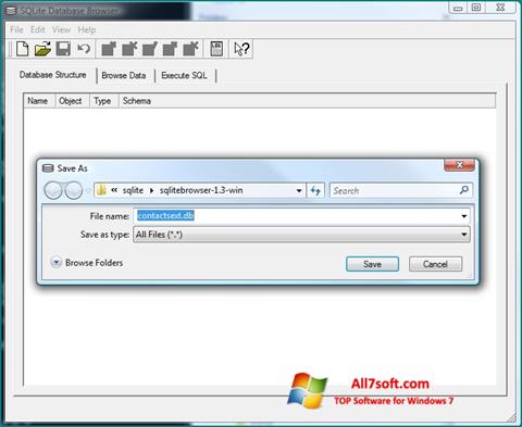 Képernyőkép SQLite Database Browser Windows 7