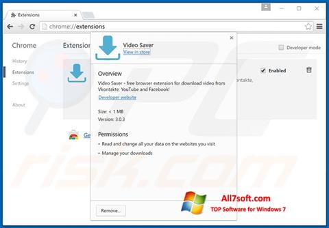 Képernyőkép VideoSaver Windows 7