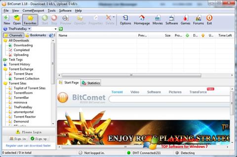 Képernyőkép BitComet Windows 7