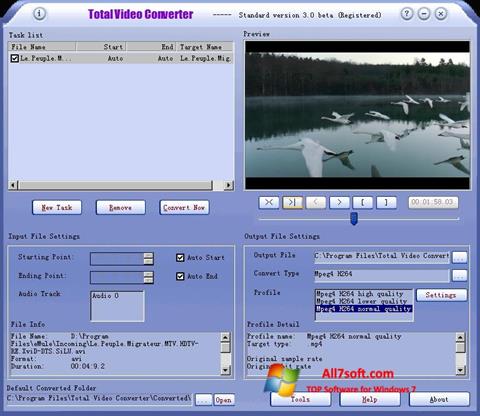 Képernyőkép Total Video Converter Windows 7