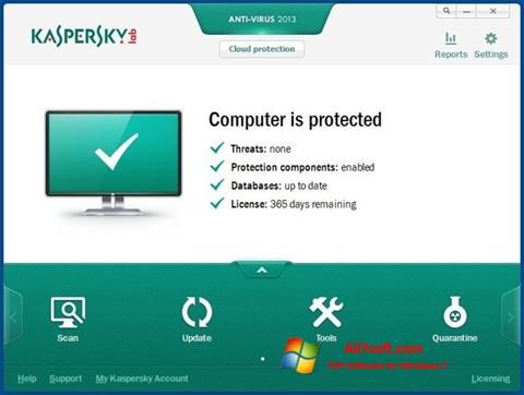 Képernyőkép Kaspersky AntiVirus Windows 7