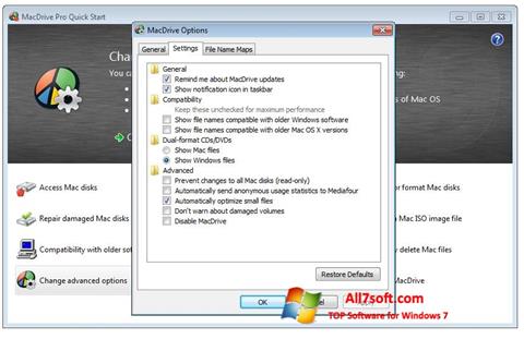 Képernyőkép MacDrive Windows 7