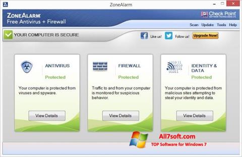 Képernyőkép ZoneAlarm Windows 7
