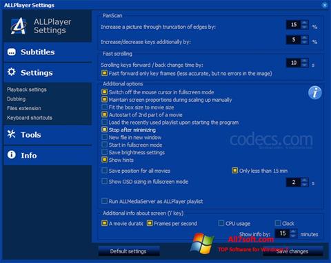 Képernyőkép ALLPlayer Windows 7