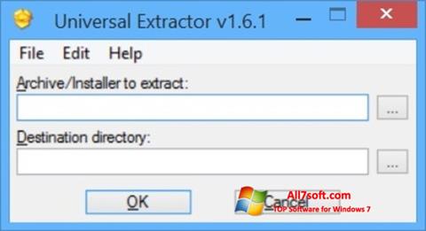 Képernyőkép Universal Extractor Windows 7