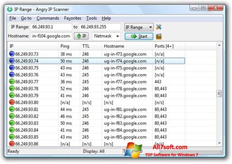 Képernyőkép Angry IP Scanner Windows 7