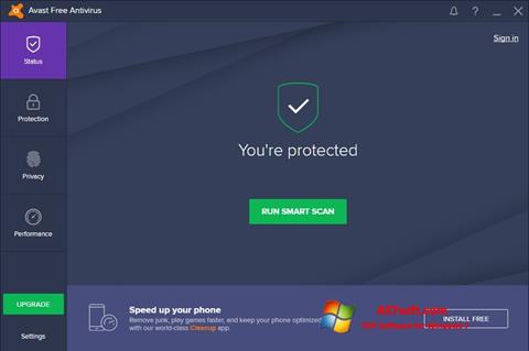 Képernyőkép Avast Free Antivirus Windows 7
