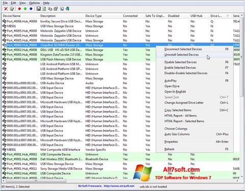 Képernyőkép USB Manager Windows 7