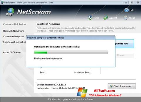 Képernyőkép NetScream Windows 7