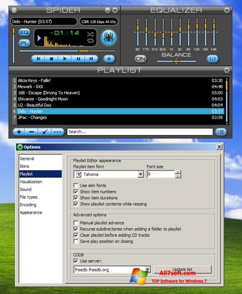 Képernyőkép Spider Player Windows 7