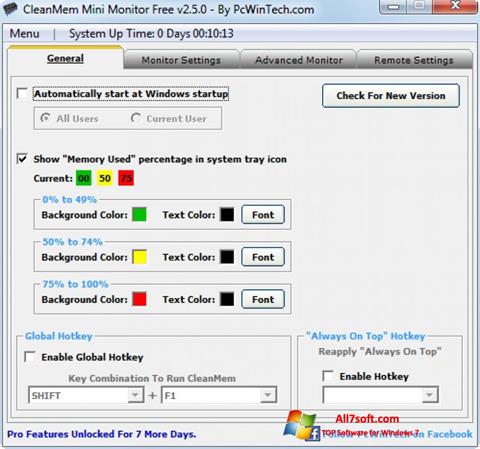 Képernyőkép CleanMem Windows 7
