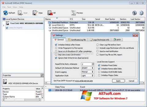 Képernyőkép Active KillDisk Windows 7