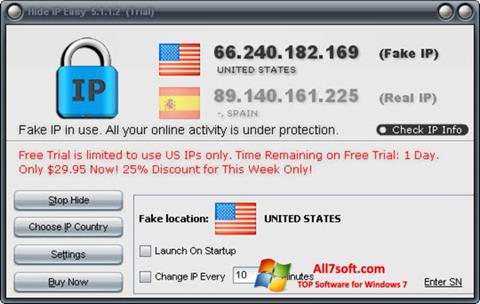 Képernyőkép Hide IP Easy Windows 7