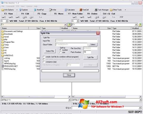 Képernyőkép File Master Windows 7