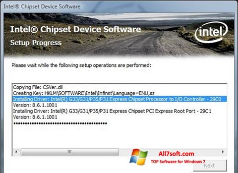 Képernyőkép Intel Chipset Device Software Windows 7