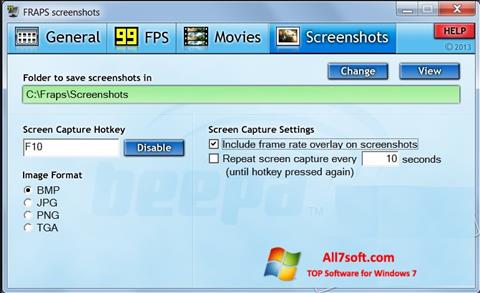 Képernyőkép Fraps Windows 7