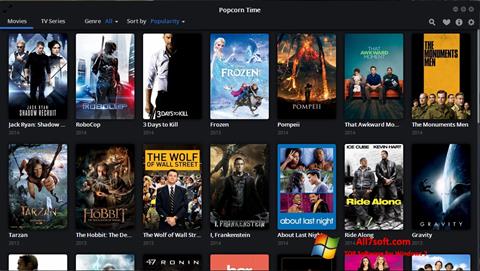 Képernyőkép Popcorn Time Windows 7