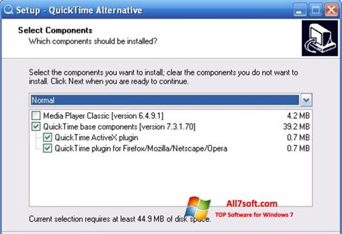 Képernyőkép QuickTime Alternative Windows 7