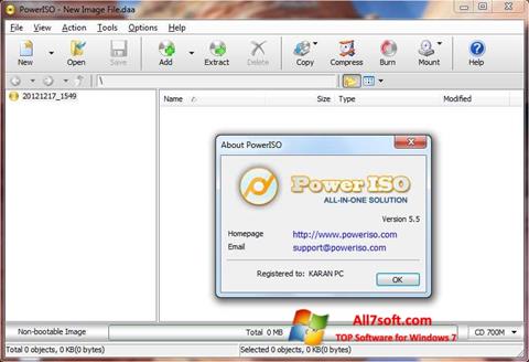 Képernyőkép PowerISO Windows 7