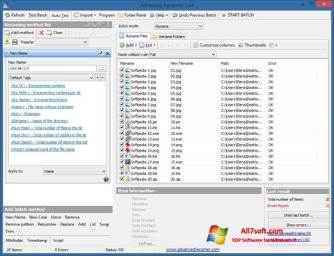 Képernyőkép ReNamer Windows 7