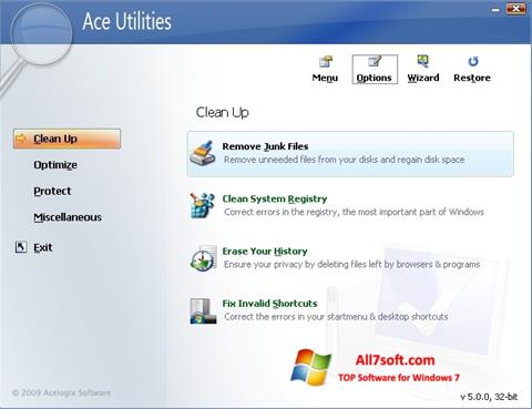 Képernyőkép Ace Utilities Windows 7