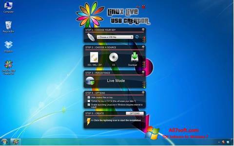 Képernyőkép LinuxLive USB Creator Windows 7