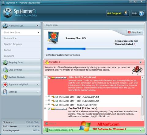 Képernyőkép SpyHunter Windows 7