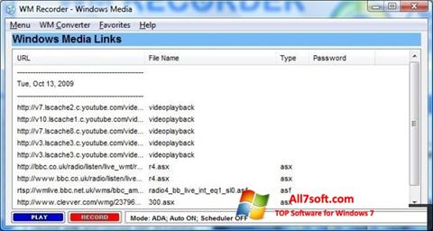 Képernyőkép WM Recorder Windows 7