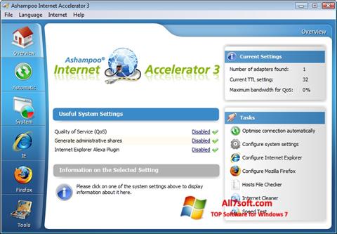 Képernyőkép Ashampoo Internet Accelerator Windows 7