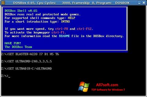 Képernyőkép DOSBox Windows 7