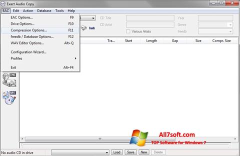 Képernyőkép Exact Audio Copy Windows 7