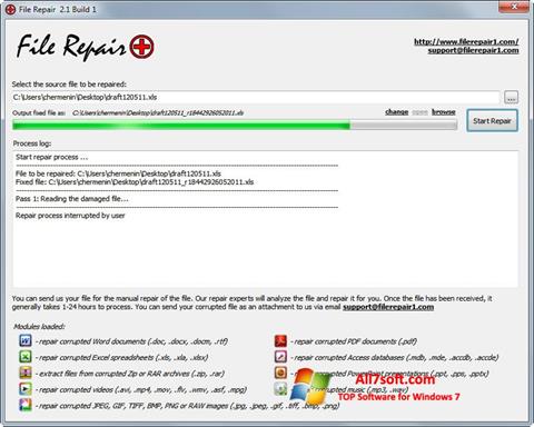 Képernyőkép File Repair Windows 7