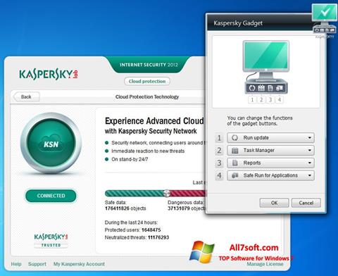 Képernyőkép Kaspersky Internet Security Windows 7