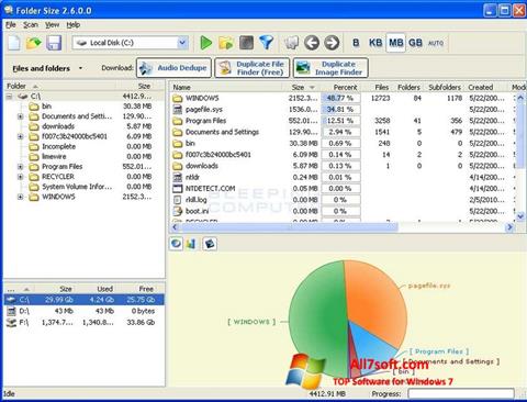 Képernyőkép Folder Size Windows 7